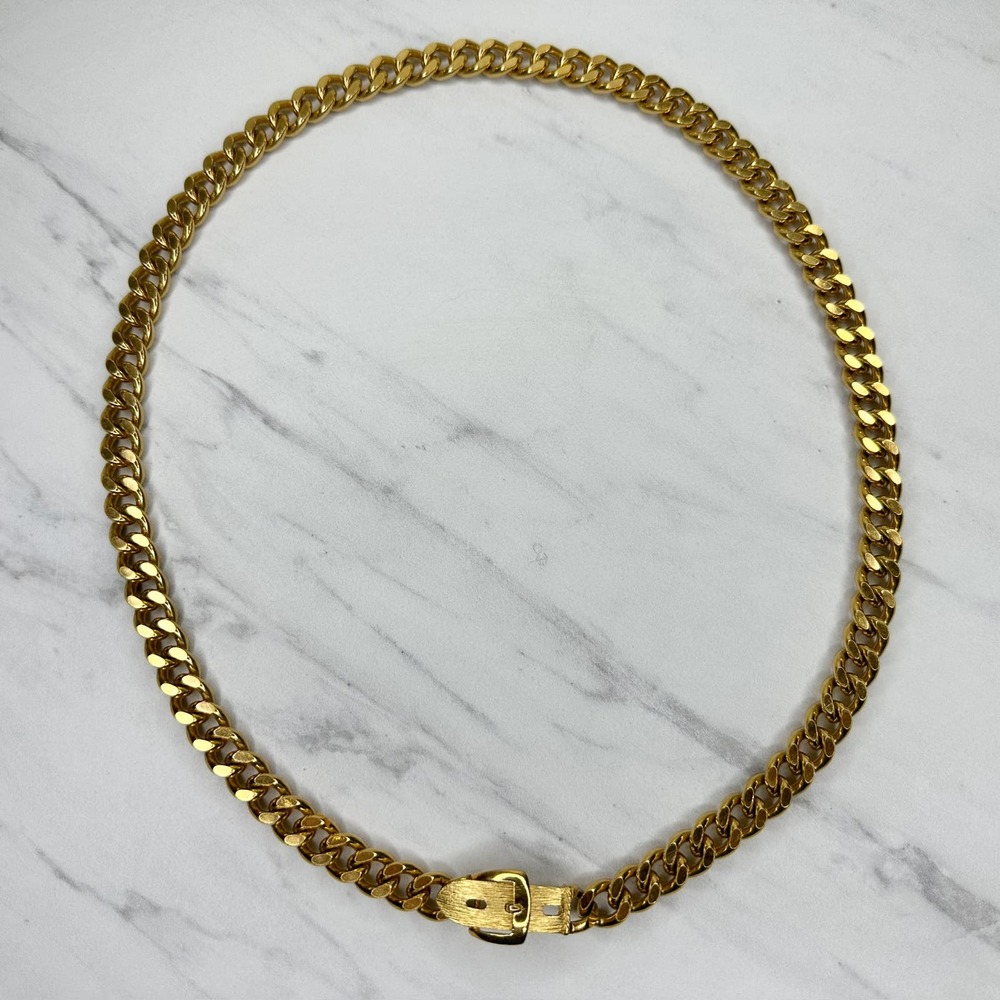 Vintage Gold-Tone Curb Chain Belt